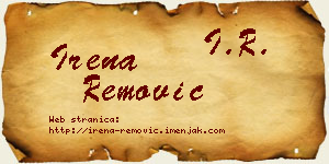 Irena Remović vizit kartica